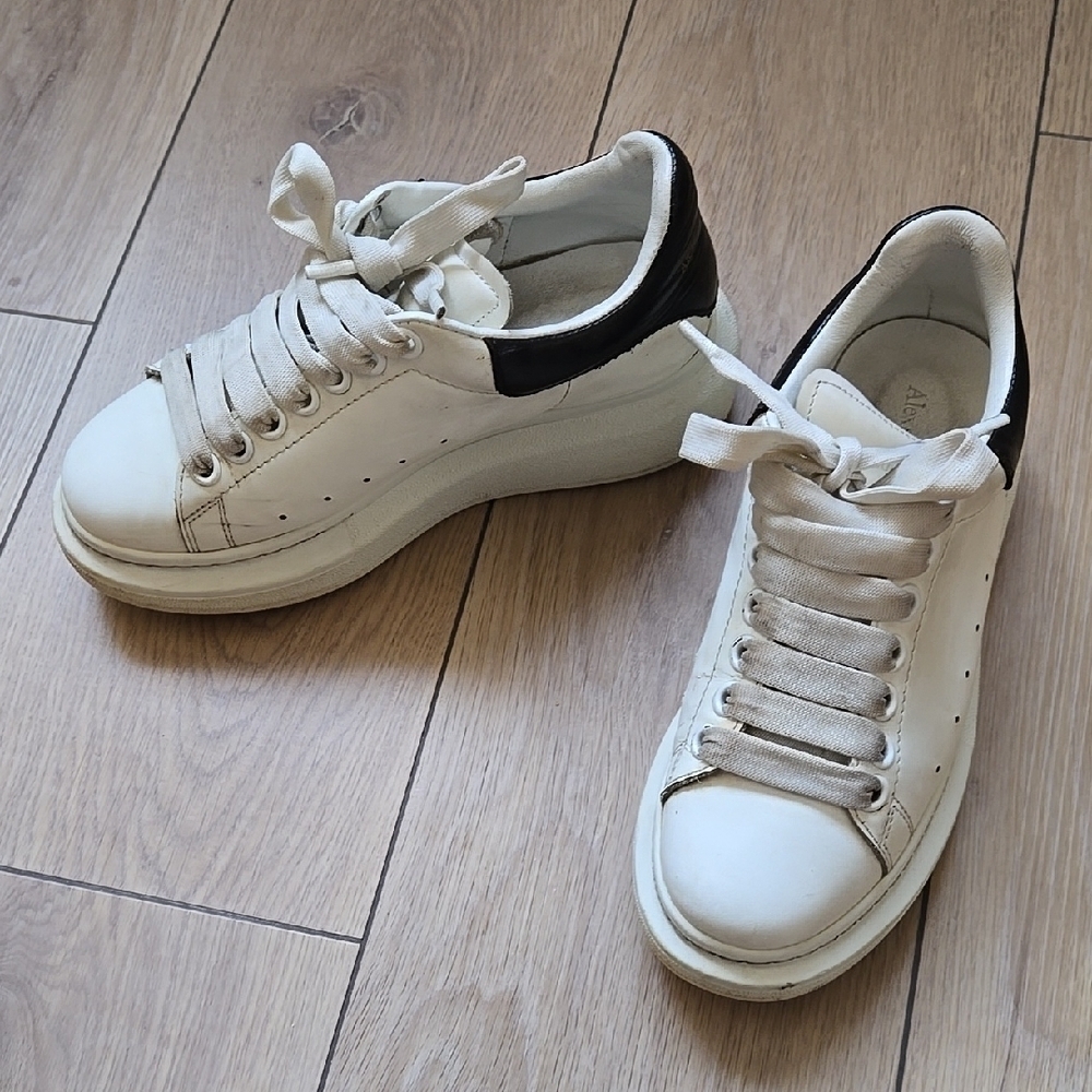 Alexander McQueen Oversized White and Black Sneakers Women's 5